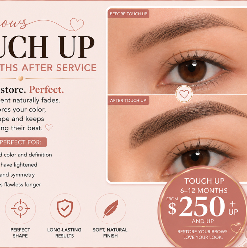 BROWS TOUCH UP 6-12 months at Blink By Jenny lashes & brows studio in Jacksonville, FL