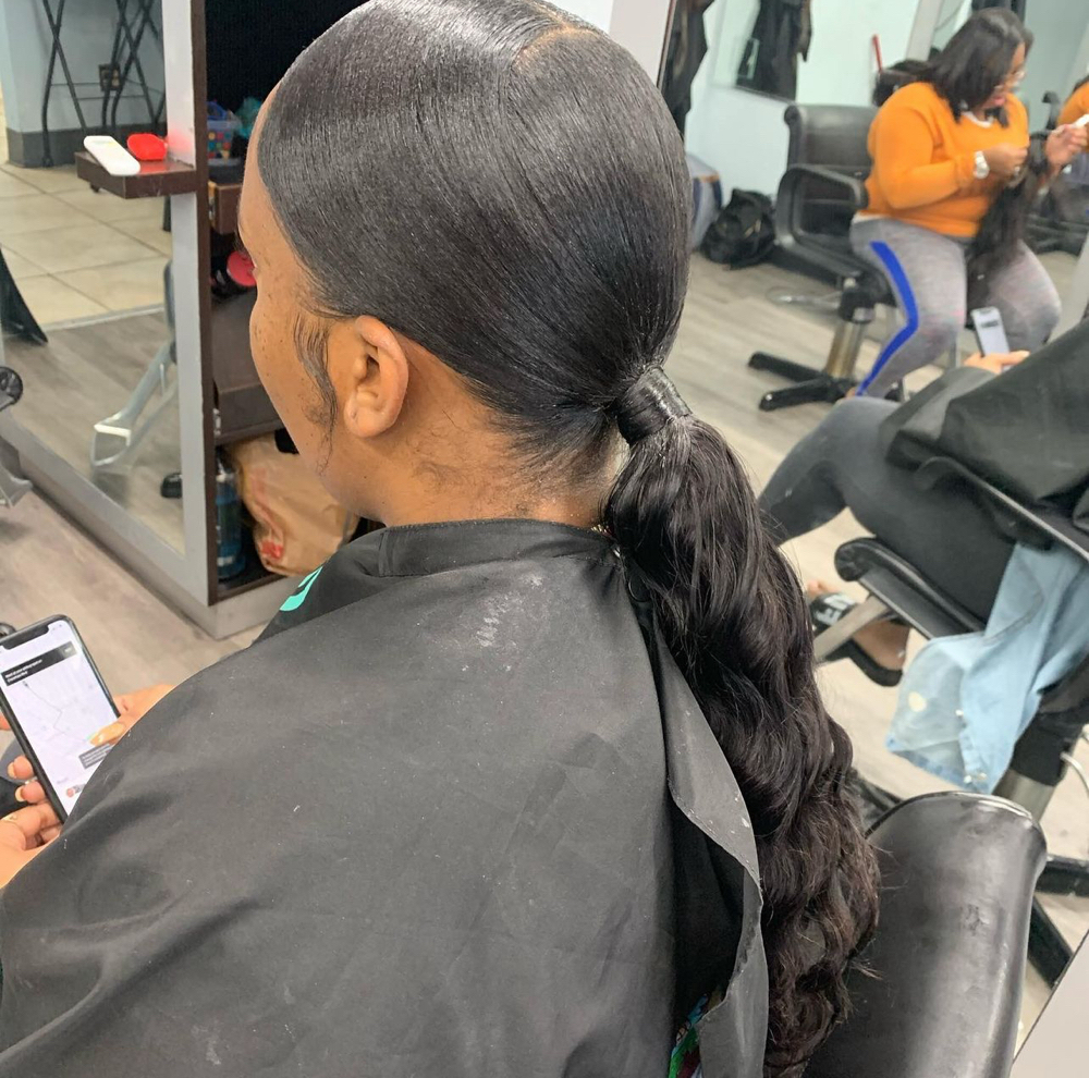 Sleek Ponytail at QueenDi Beauty in Los Angeles, CA
