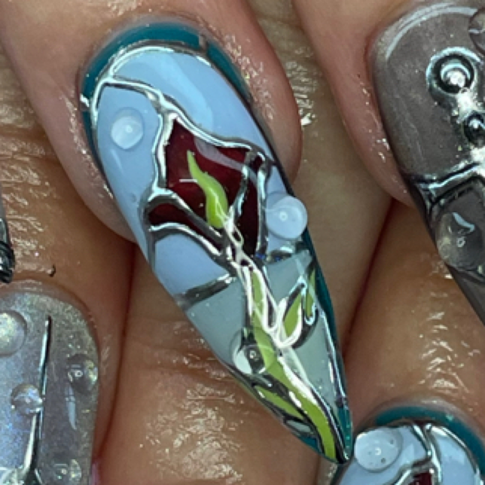Gel-X Extensions Tier 4 Art at Claws by Joy in Brooklyn, NY