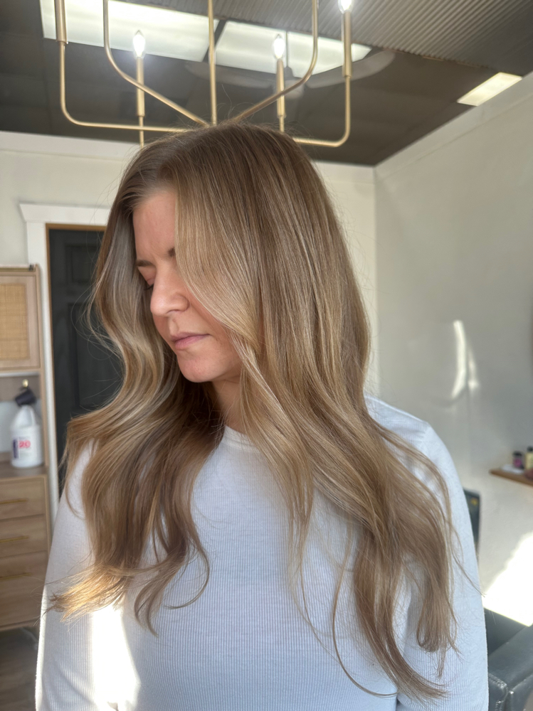 Grey Blending Blonde at Mane Girl Hair Lounge in Pekin, IL