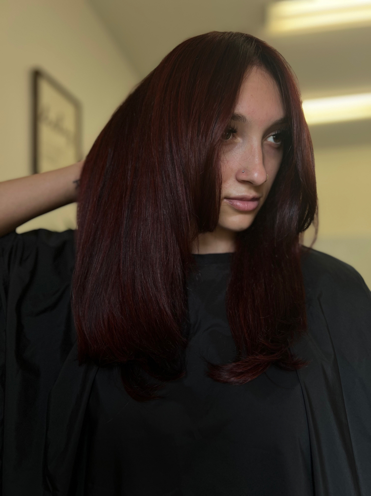 Root Color + Gloss ( With Blowdry )