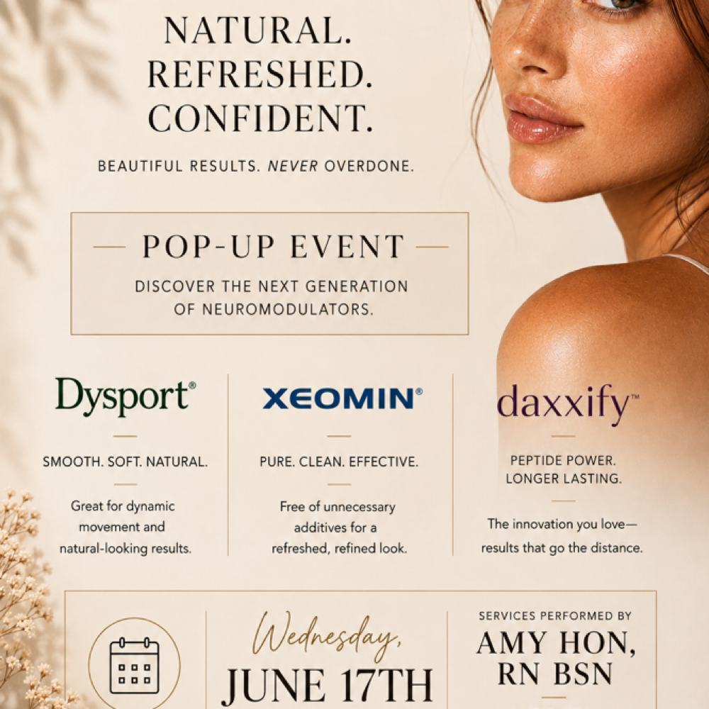 POP UP at JANA LEE Aesthetics in Lake Oswego, OR
