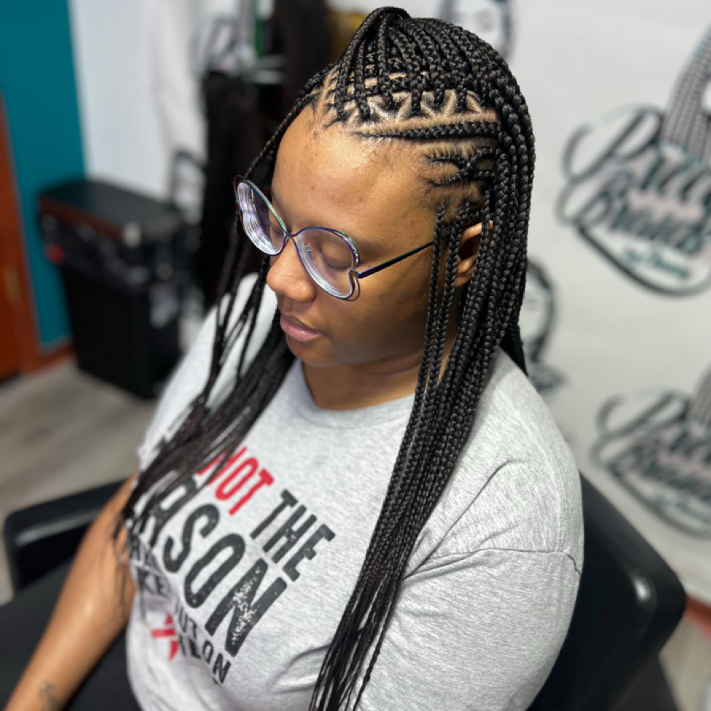 Fulani Braids at Precise Braids in Kenosha, WI