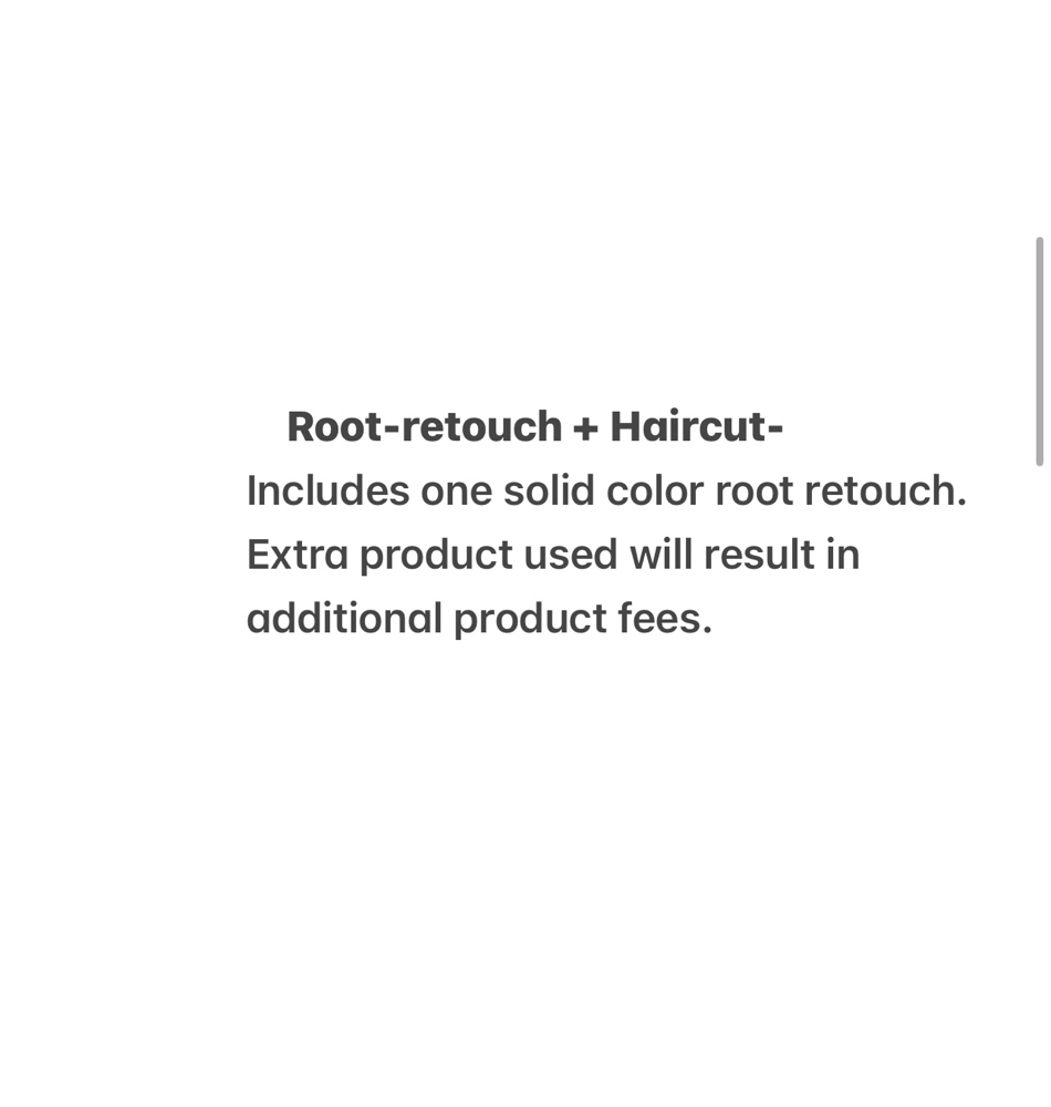 Root Re-touch + Haircut