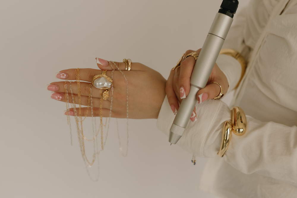 Permanent Jewelry - 2 People at Brows Angeles in Lincoln, NE