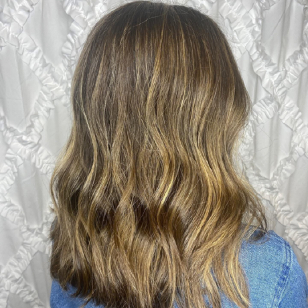 Partial Foil/Balayage & Style at Hair Designs by Jessica in Cary, NC