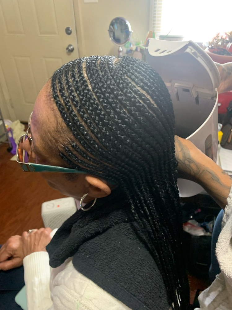 Small French Braids To The Back