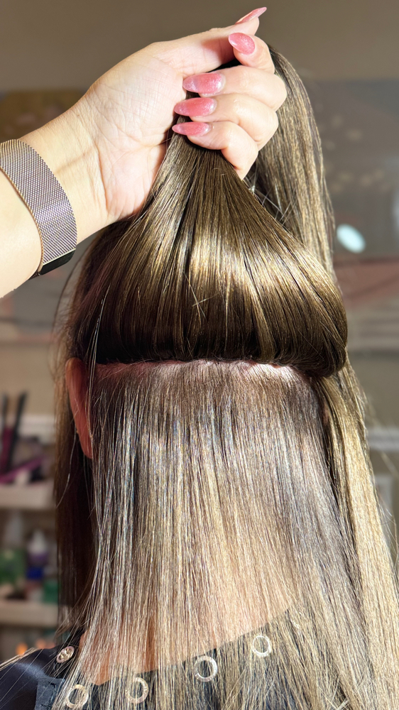 Sew In Invisible Hybrid Weft at Hair extensions Xena in San Antonio, TX