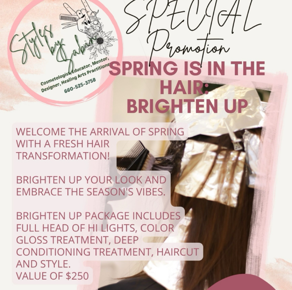 Spring Is In The Hair: Brighten Up at Styles by Sabin in Warsaw, MO