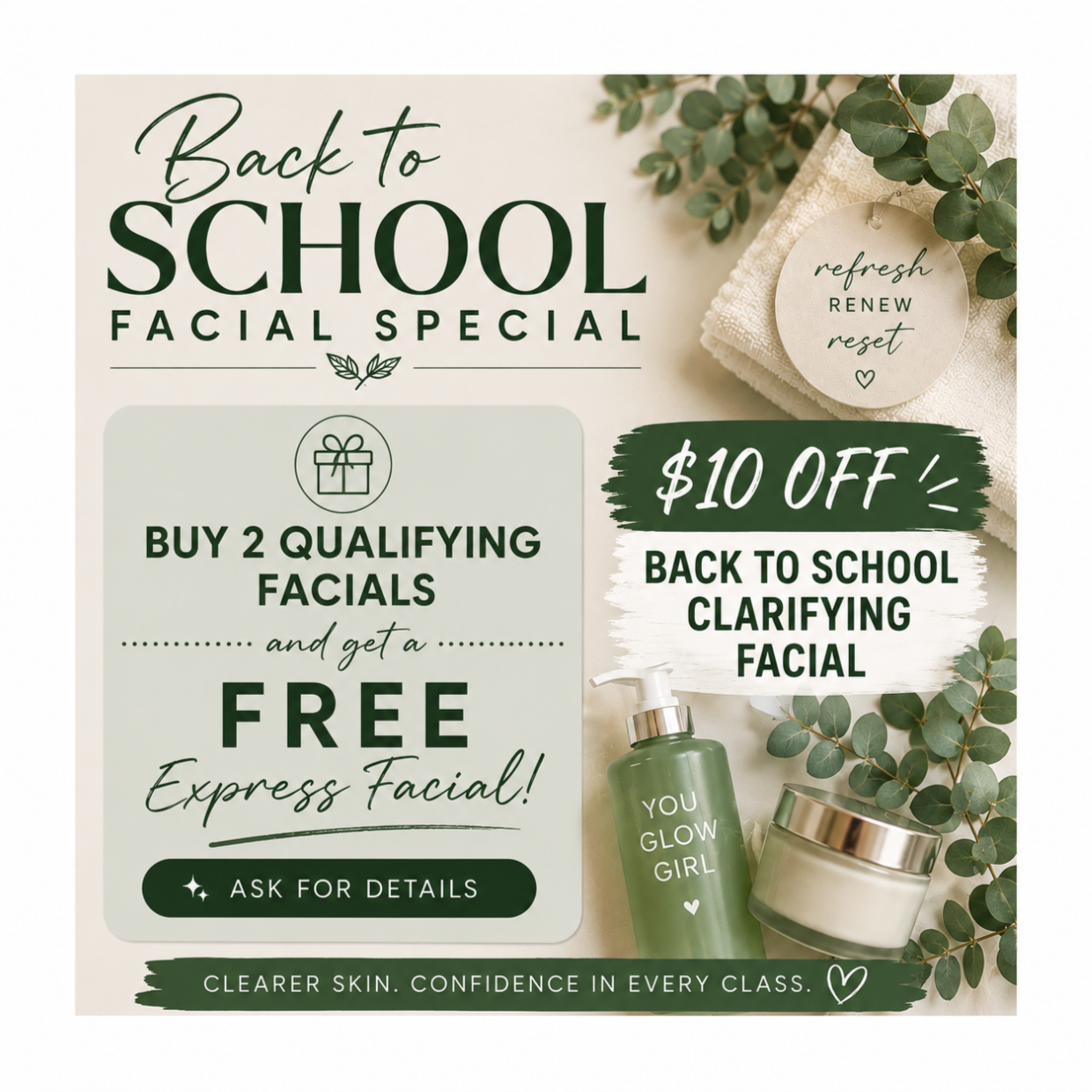 Back-to-School Facial Special!! at Simplicity Salon & Spa in Fargo, ND