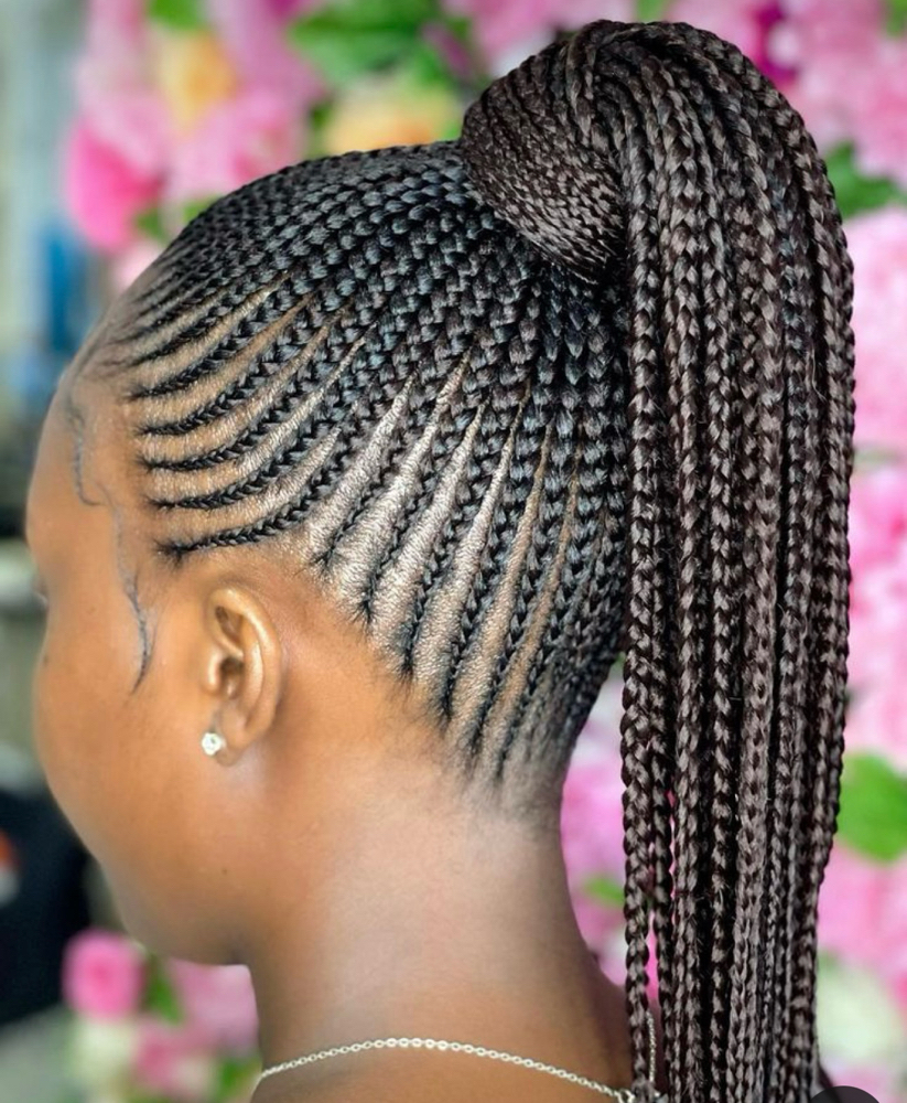 Braided Ponytail at Rawluxure Hair & Body in Jonesboro, GA