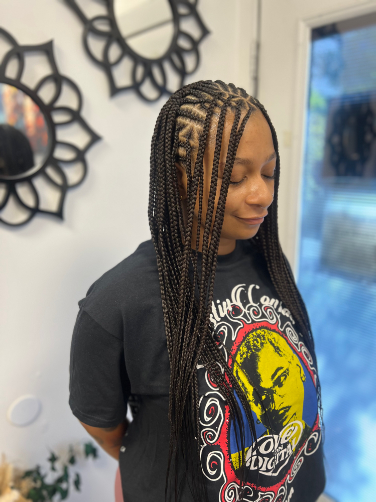 Fulani /tribal Braids Flip Midback
