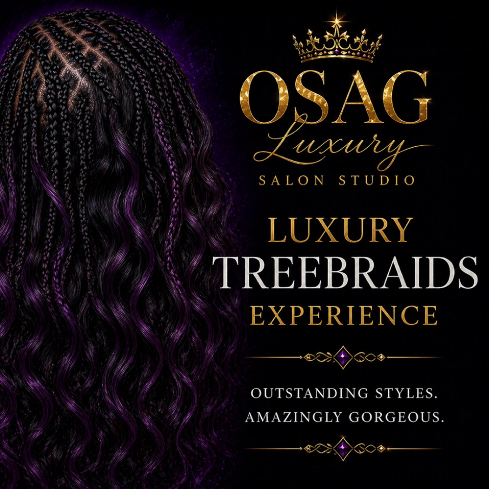 Luxe Tree Braids  | Single Tone at O.S.A.G Luxury Salon Studio in Montgomery, TX