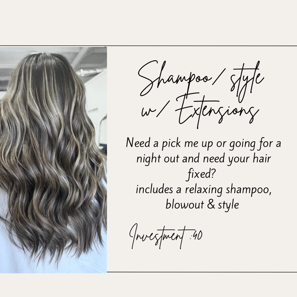 Shampoo/ Style With Extensions at Locks By Ang in Vidor, TX