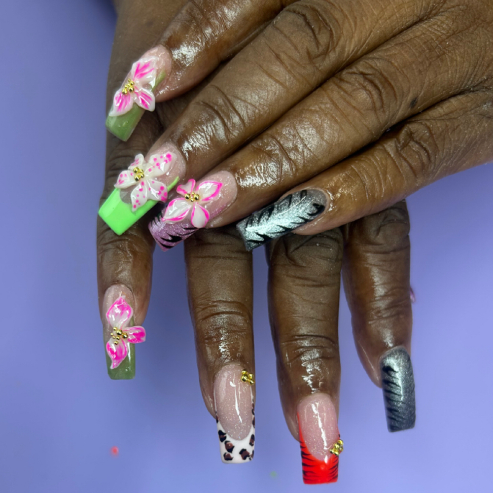 Full Set Long at AshNail3dit (DNA) in Indianapolis, IN