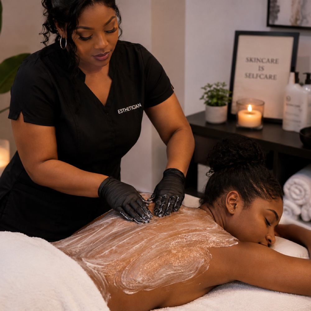 Back Facial at Heavenly Glow Massage & Esthetics in Matthews, NC