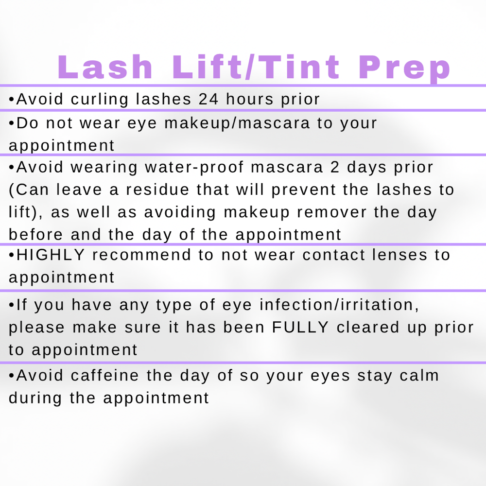 READ: Lash Lift/Tint Prep