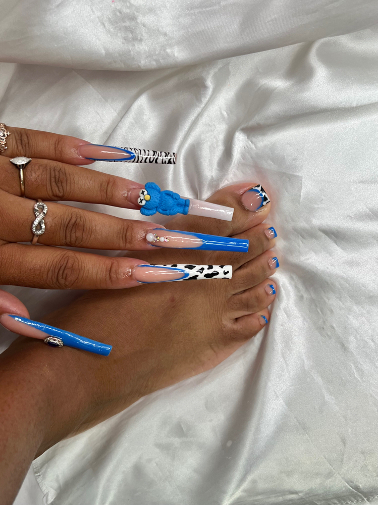 Freestyle Fullset + Acrylic Toes