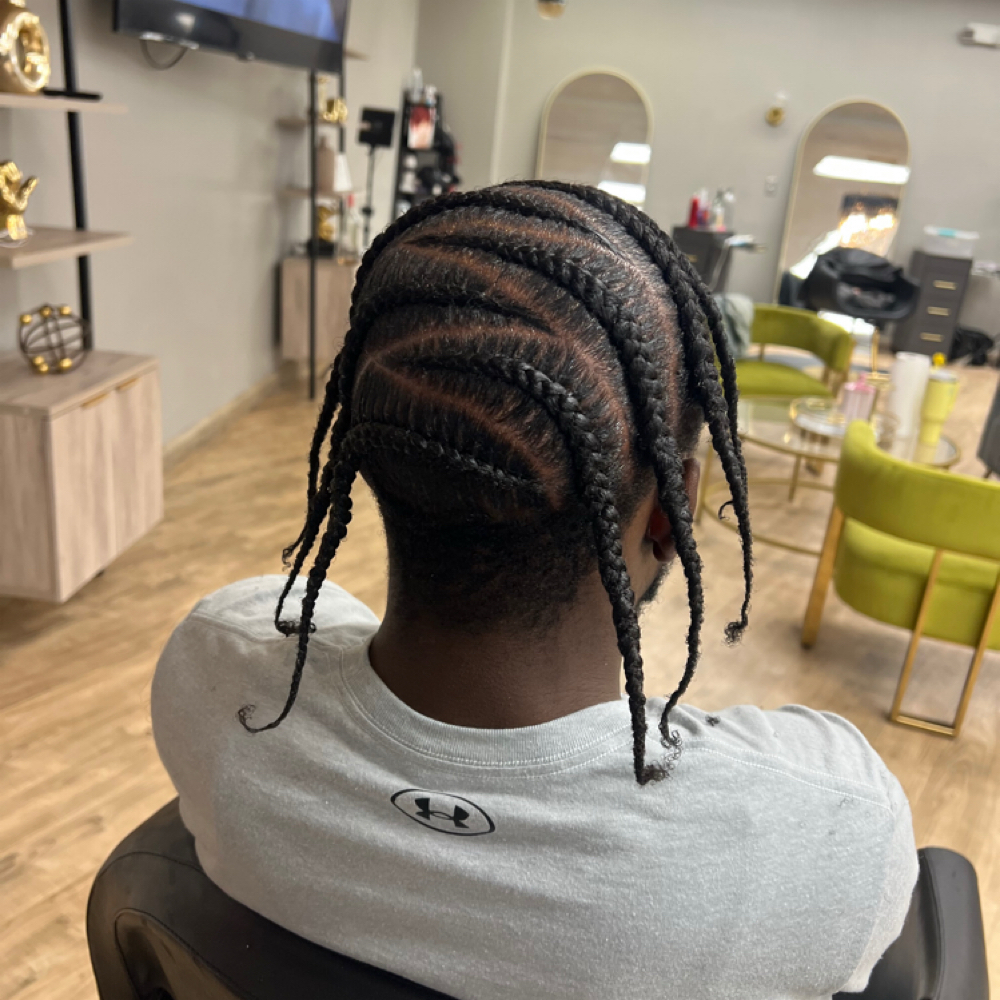 Men Stitch Braids at Avalee beauty bar in Nottingham, MD