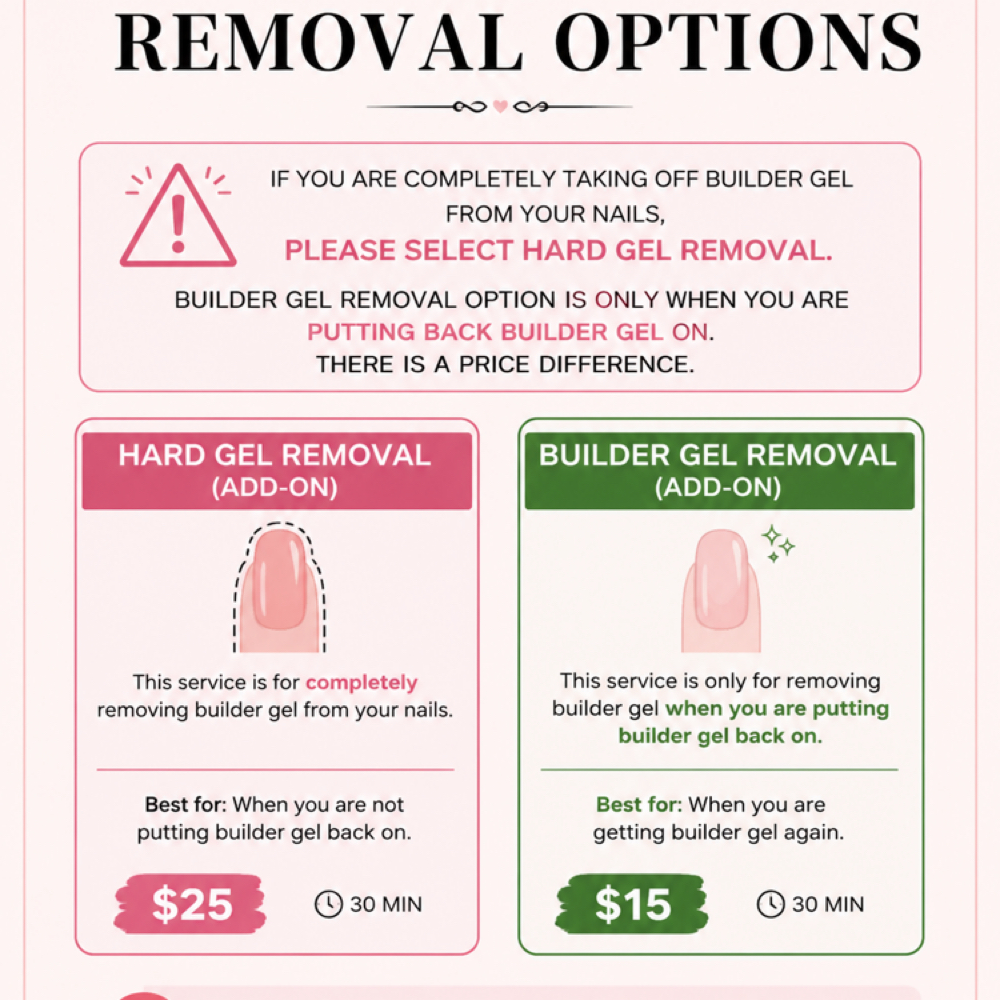 Builder Gel Removal (Add-On) at Big Apple Art in Brooklyn, NY