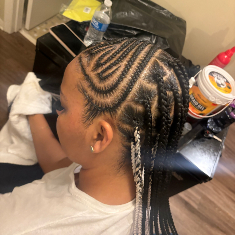 Half Stitch/Half Large Knotless at Jasmine Matthews in Carrollton, AL