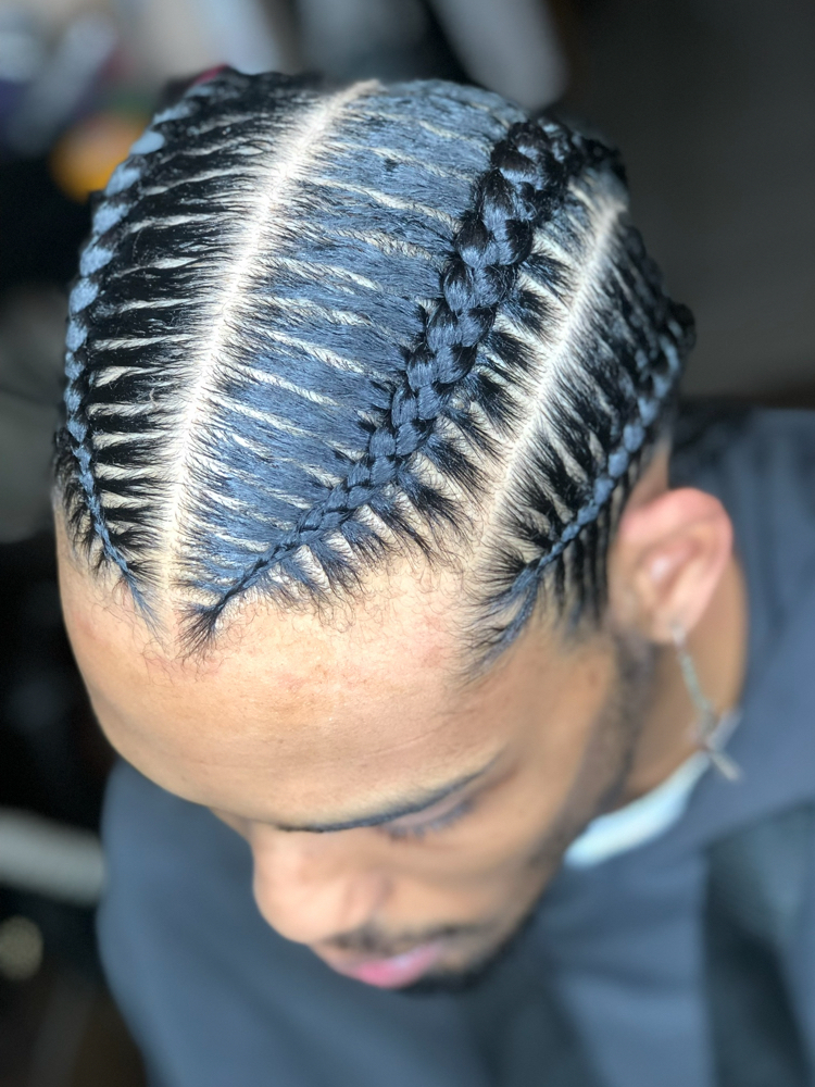 Straight Back Stitch – 4 Braids