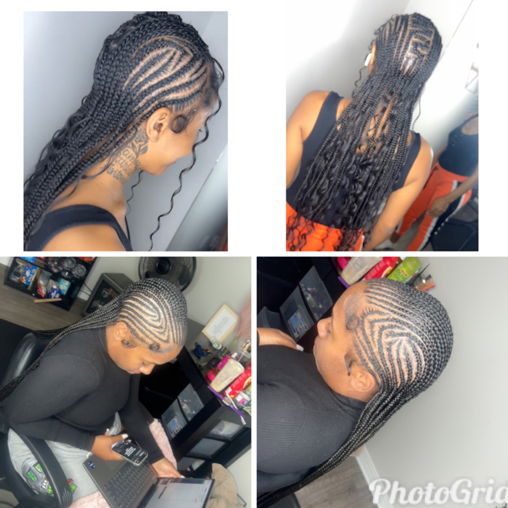Freestyle Straight Back Braids