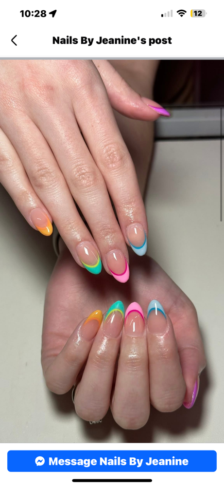 French Tip Multiple Colors