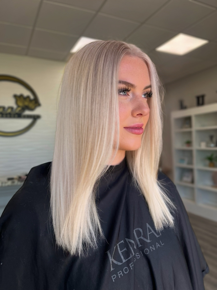 All Over Blonde (on scalp Lightner) at Behindvadaschair in Jacksonville, NC