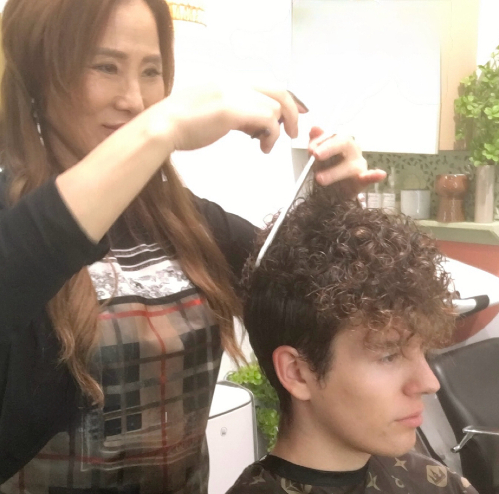 Men’s Haircut + Perm at Kim Young Hair in Santa Monica, CA