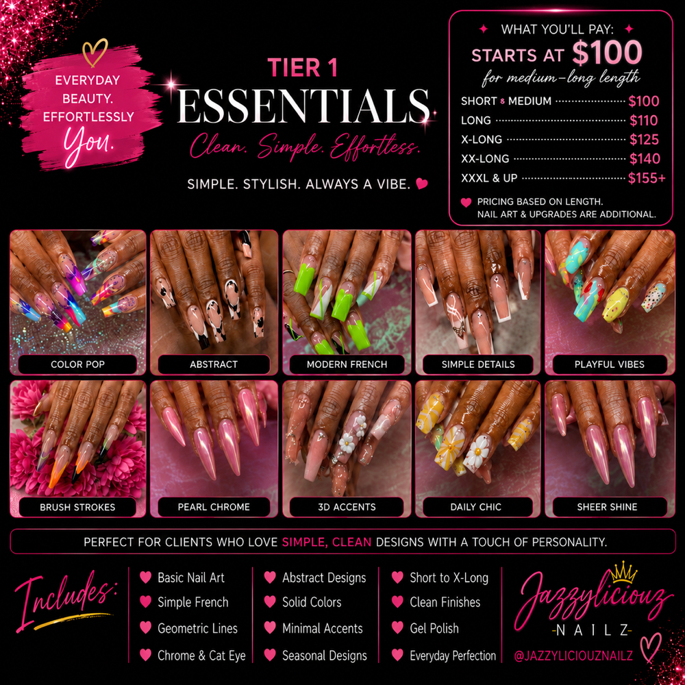 🤍Essentials |Tier 1 at Jazzyliciouz Nailz in Baltimore, MD