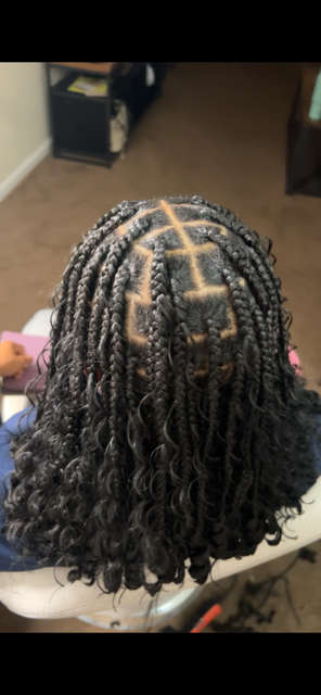 Boho Knotless Bob