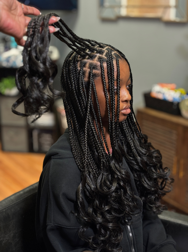 Small Knotless w/ French Curl at JCTouch Salon in Parkville, MD
