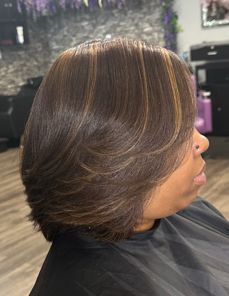 Silk Press/wrap at Laid Hair in Wayne, MI