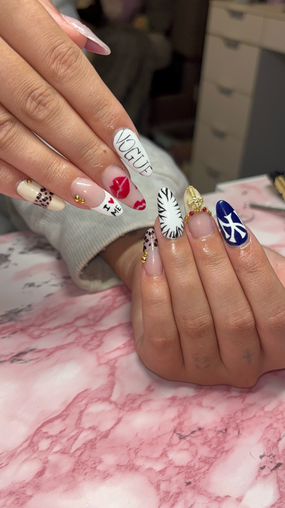 Full set of acrylics at Divine Beauty in Chatsworth, GA