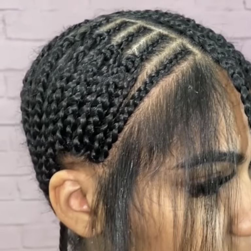 Braid Down Small W/ Extension Added at Zara Hair Braiding Salon in 30328