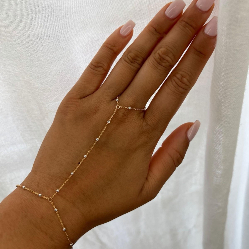 14k gold filled hand chain at Lilly's Beautee Bar in Ferndale, MI