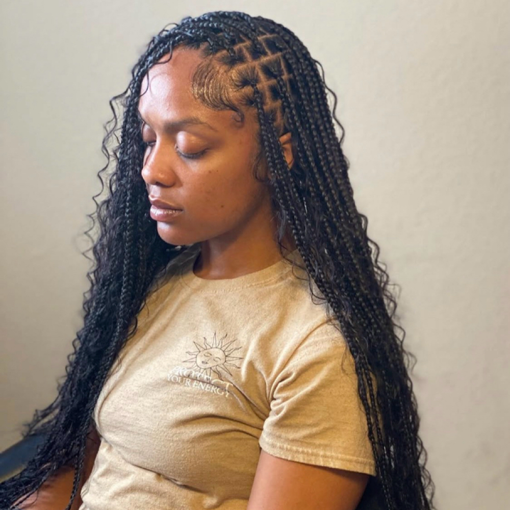 Small  Boho Knotless at Rooted crowns beauty lounge in Tampa, FL