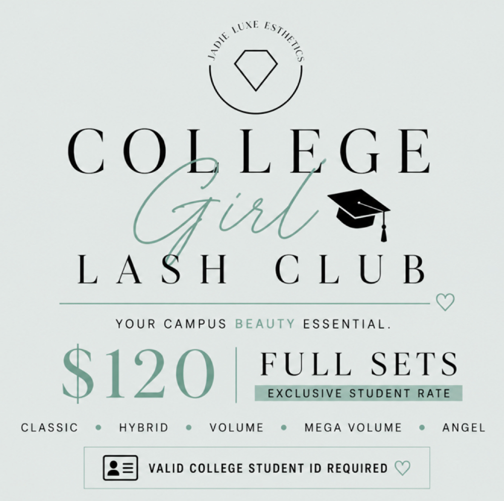 College Girl Lash Club at Jadie Luxe Esthetics in Owings Mills, MD