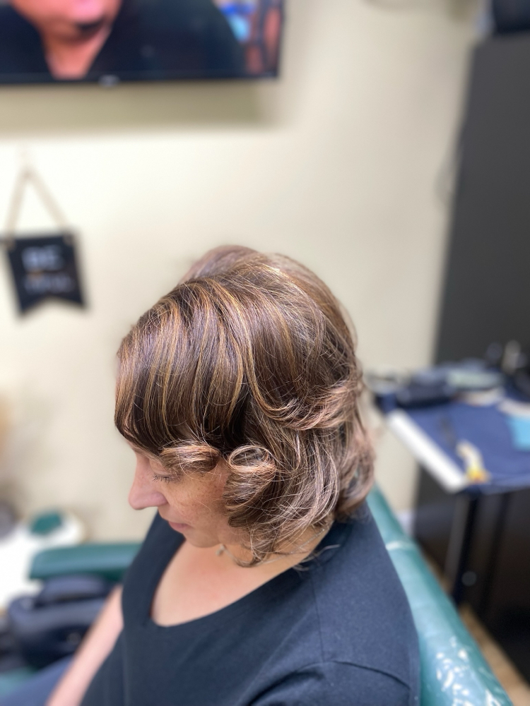 Highlight + Silk Press + Trim