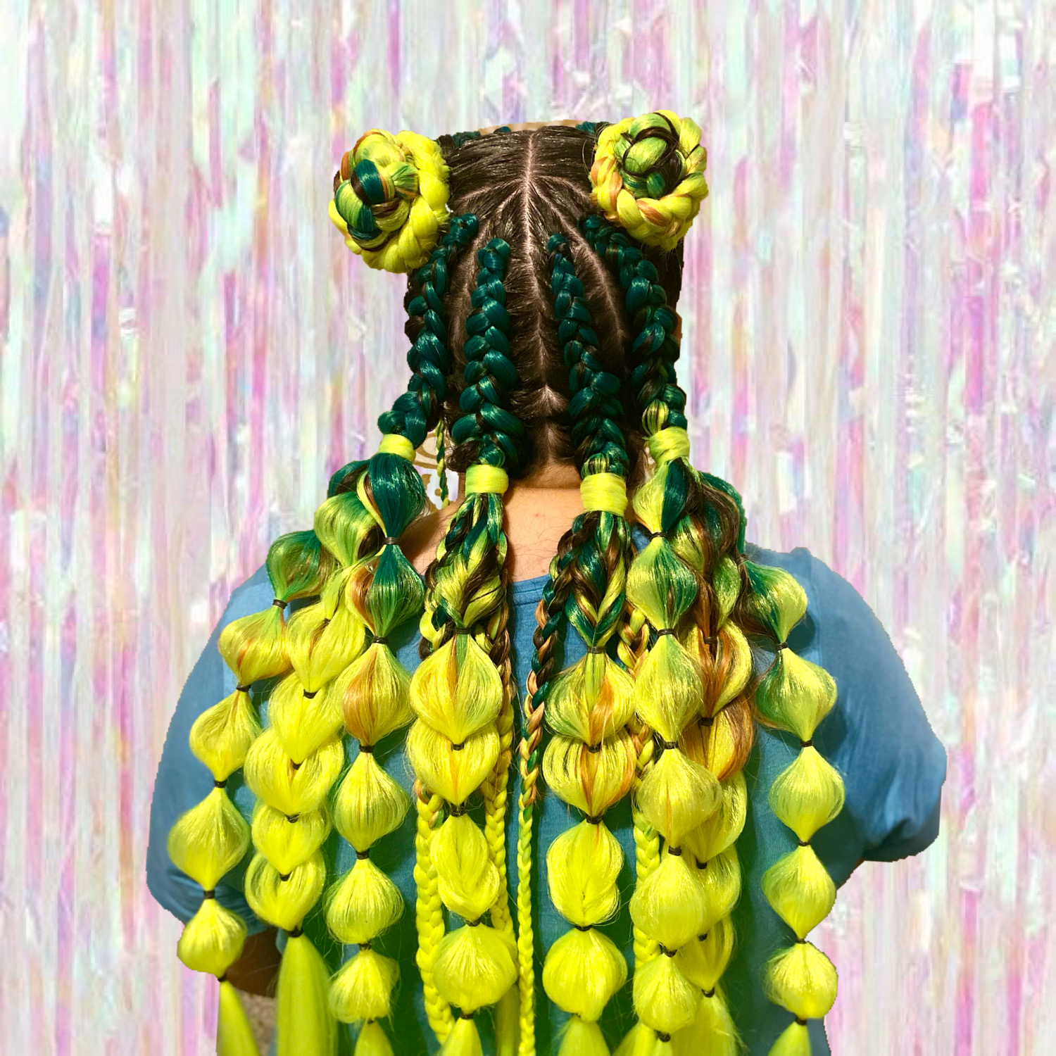 Space Bun with Breakout Braids