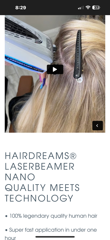 Laser Beam Nano Hair Extensions