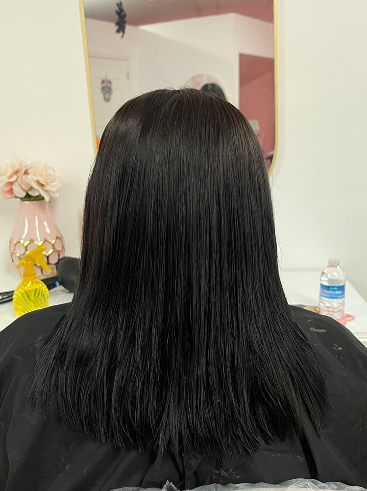 One-Length Haircut at Nails.by_ayleen in Joliet, IL