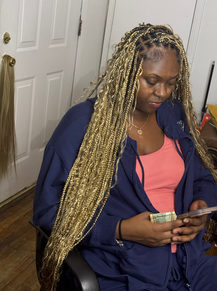 Small Extended Bohemian Knotless at BeautyBraids By Quin in Milledgeville, GA
