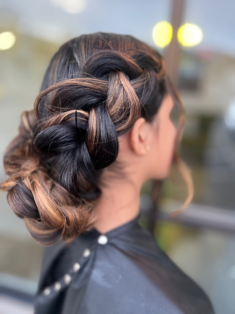 Updo With Makeup