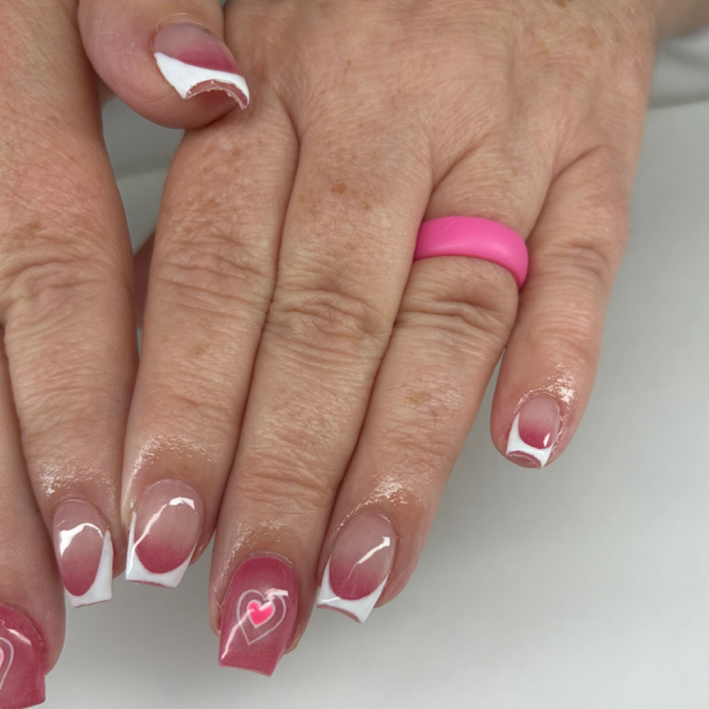 Acrylic Full Set With Nail Designs at Tailored Barber Co. in Roy, UT