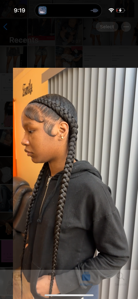 Two Feed In Braids at HAIRBYREYA in Monroeville, AL