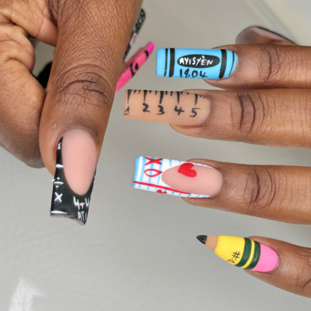 full hand nail art at bebnails in roselle, NJ