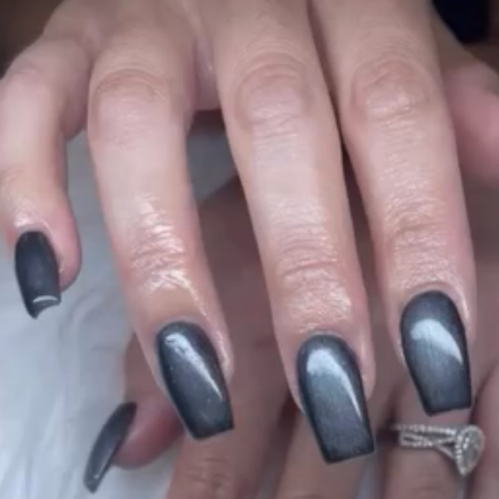 Acrylic Coffin Shape (size: Medium) at Garfias Nail Studio in San Gabriel, CA