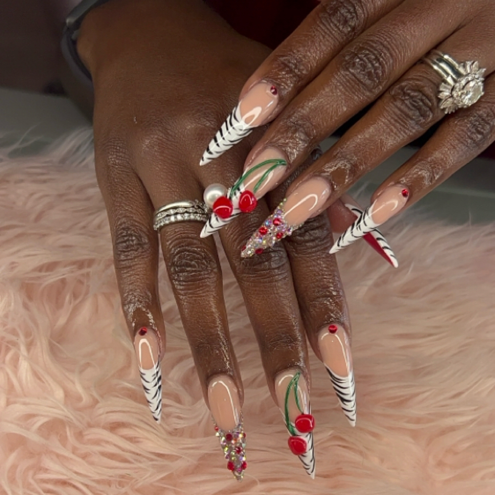 Acrylic Extensions at Soigne Glam Studio in Saginaw, MI